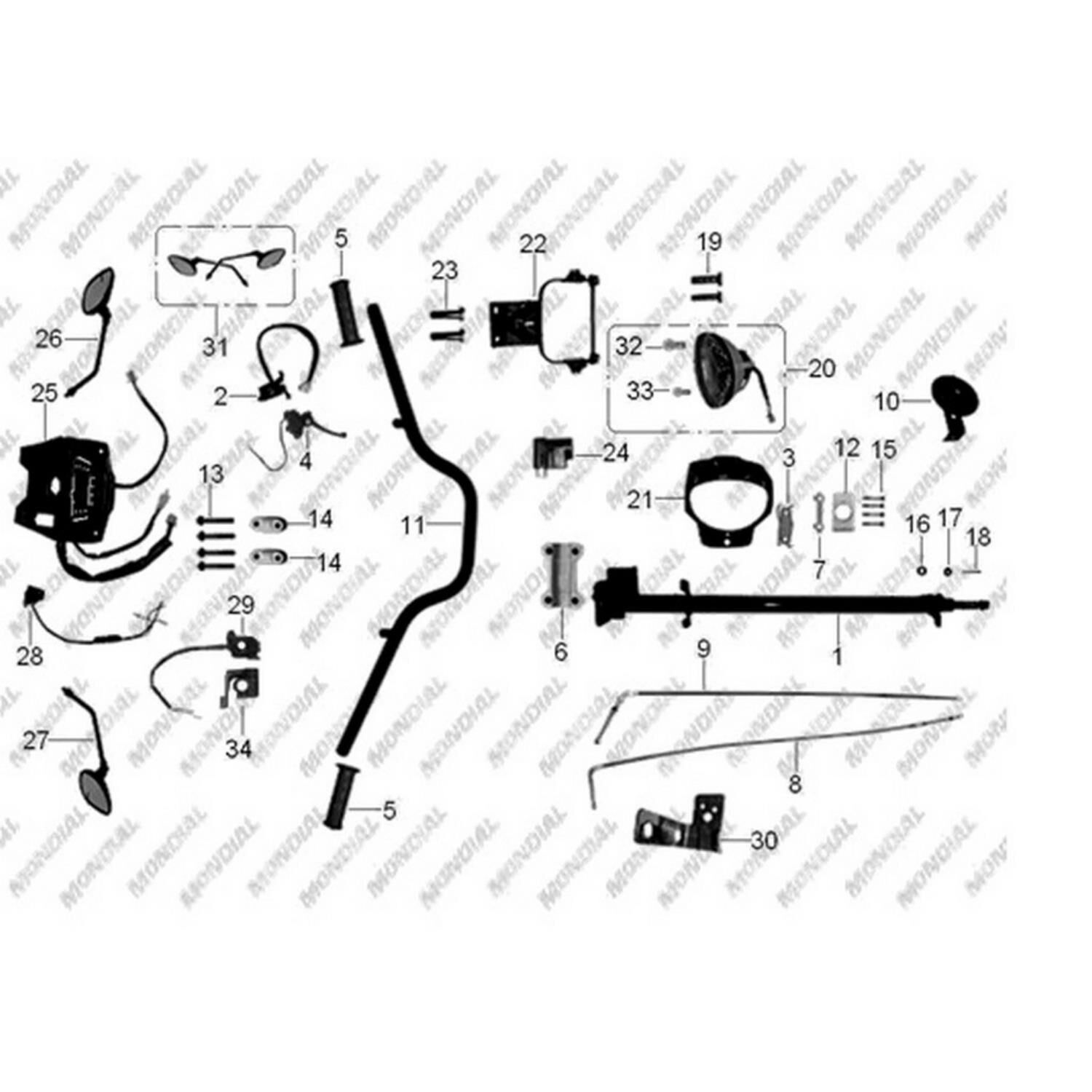 Mondial Atv Md150 Hd-X Ayna Orj