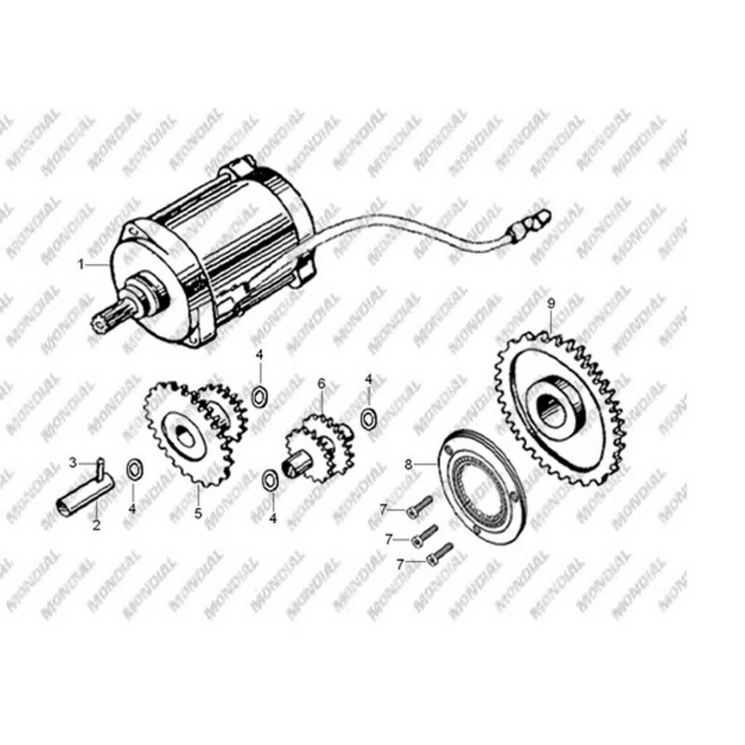 Mondial Atv Md200 Jackal İlk Hareket Dişlisi 57T Orj