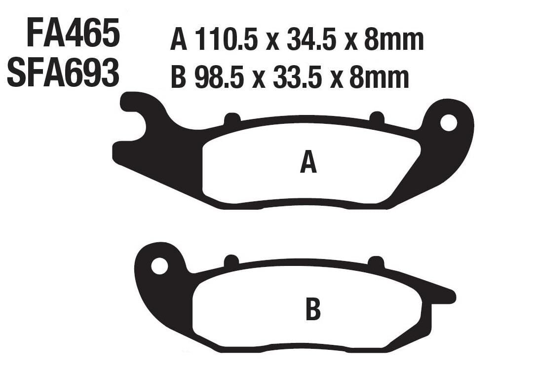 Honda Pcx 125 Ön Fren Disk Balatası Ask(2021-....) Sfa693 Fa465