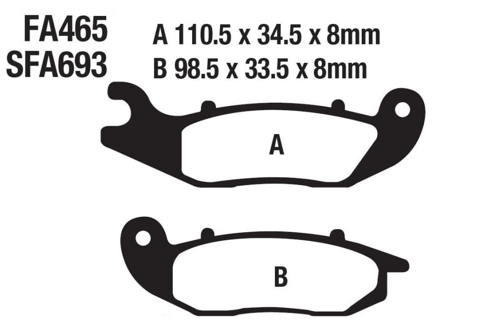 Honda Pcx 125 Ön Fren Disk Balatası Ask(2021-....) Sfa693 Fa465