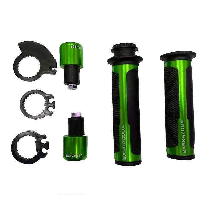 Motosiklet Universal Elcik Ve Topuz Seti Yeşil