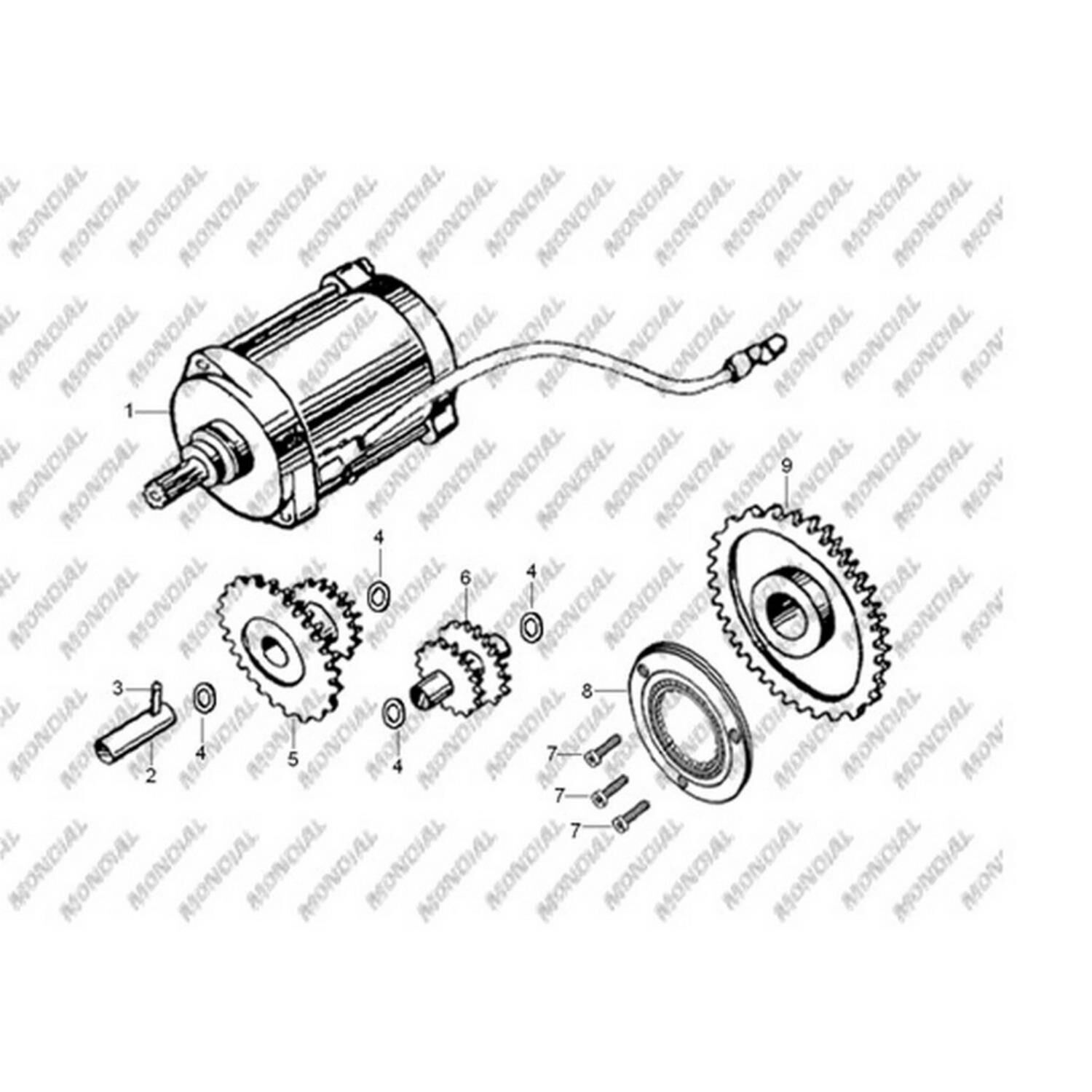 Atv 200 Jackal-X Marş Redüksiyon Dişli 13-49T Orj