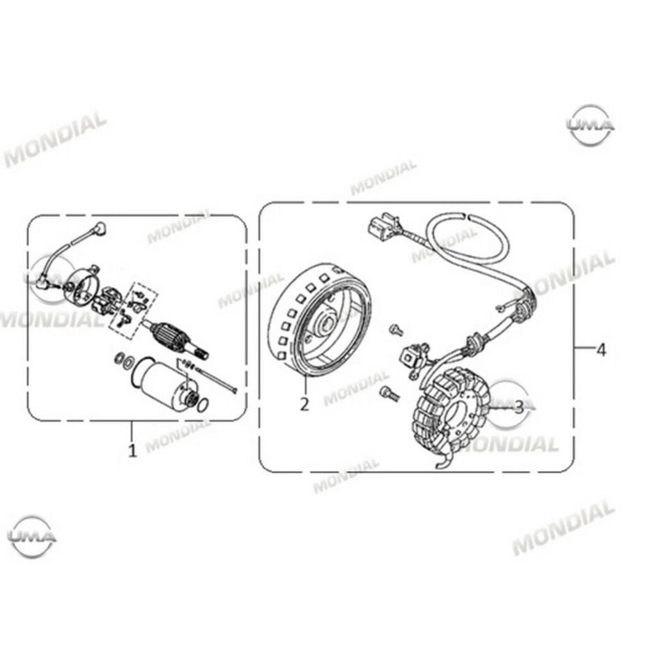 Mondial Buccaneer 250İ Marş Motoru Orj