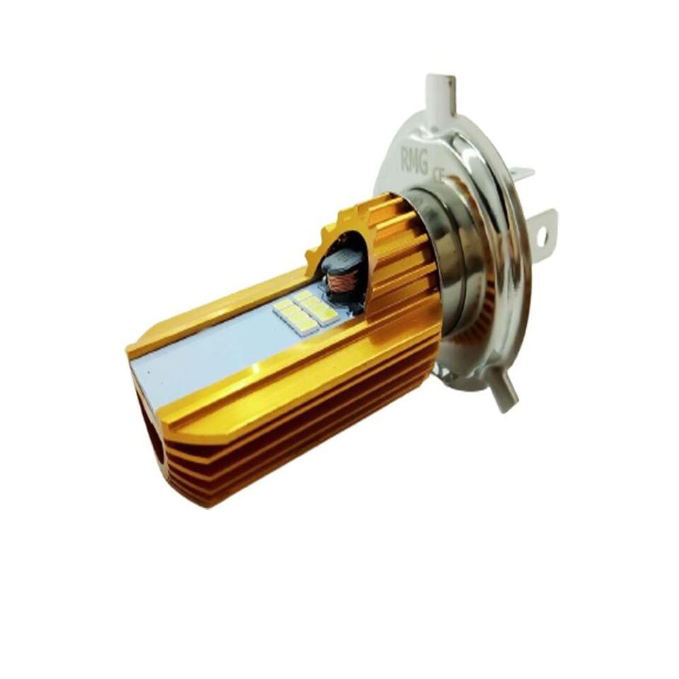 12V H4 Led Ampül 3 Tırnak 43T Çakarlı 3 Foksiyonlu