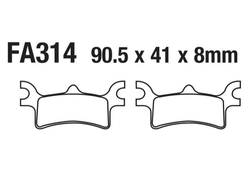 Honda Ön Fren Disk Balatası Fa314 Atv Polaris Magnum 325-500 Sportsman 400-450-500-600-700-800