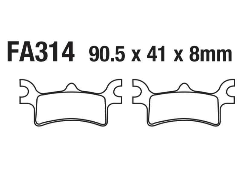 Honda Ön Fren Disk Balatası Fa314 Atv Polaris Magnum 325-500 Sportsman 400-450-500-600-700-800