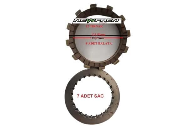 Yamaha Depraj Balatası+balata Sacı Yz 125 93-98 Uyumlu