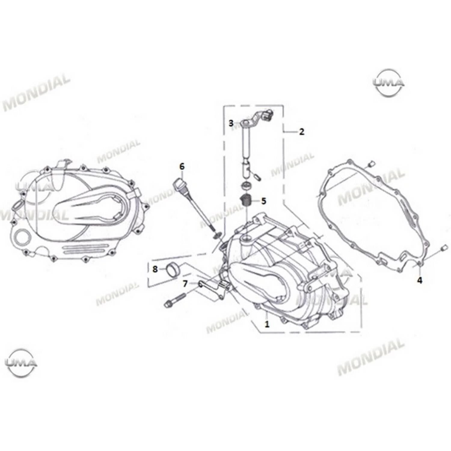 Ucg 110 Krank Kutusu Sağ Kapak Orj