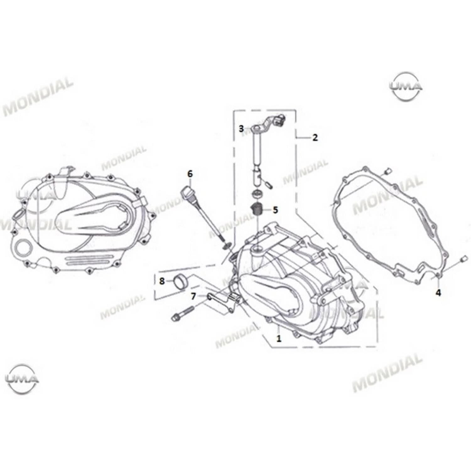 Ucg 110 Krank Kutusu Sağ Kapak Orj