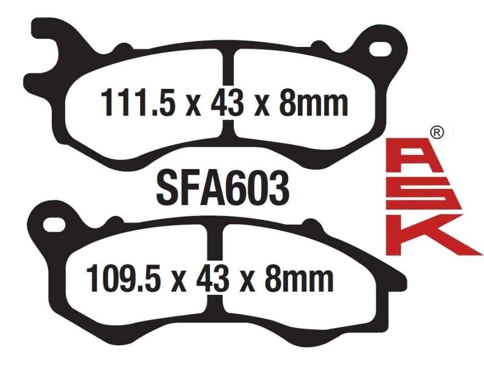Honda Ön Fren Disk Balatası Fa603 Ask Pcx (2011-17) - Kanuni Mati 125 Znu 125İ Strada Uyumlu