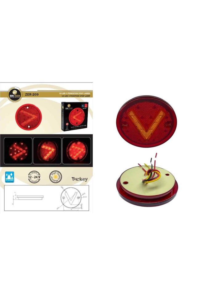 Atv Üniversal Stop Led Oklu Sinyal-Park-Fren