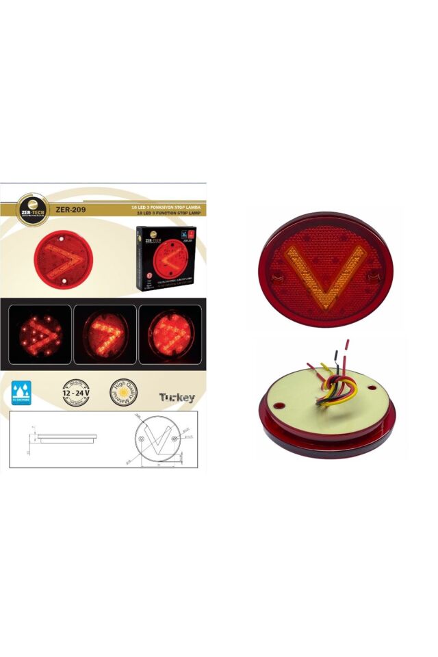 Atv Üniversal Stop Led Oklu Sinyal-Park-Fren