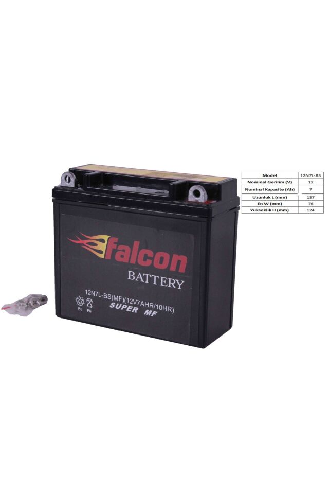 Honda Uyumlu Akü 12-v 7 Ahr (12n7l-bs) Dik Kuru
