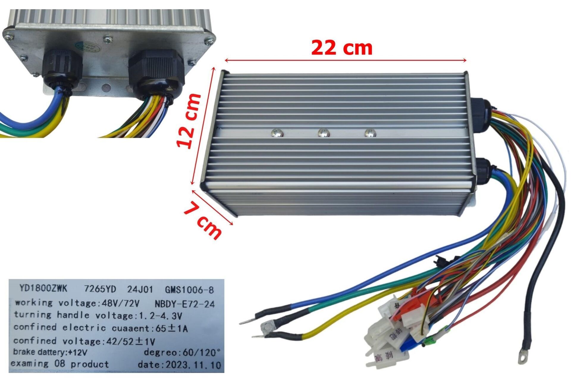 E-Bis Hız Kontrol Cdi Akıllı Beyin 48-72V 1800W 60A Büyük Kasa