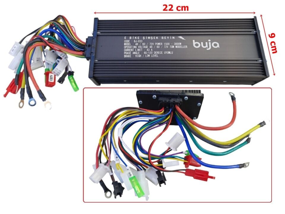 E-Bis Hız Kontrol Cdi Akıllı Beyin 48-72V 1500-3000W Kara Şimşek