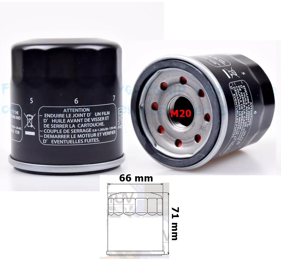 Yamaha Yağ Filtresi Hf303(D01) Mt-07 Mt-09 R1 R6 Kawasaki Kle 650 Zx-10R Honda Xl650 Fz6 Fazer