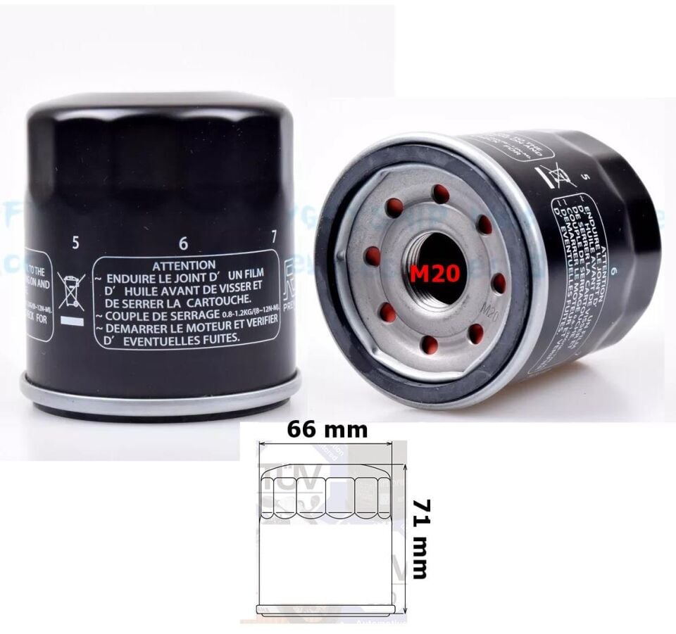 Yamaha Yağ Filtresi Hf303(D01) Mt-07 Mt-09 R1 R6 Kawasaki Kle 650 Zx-10R Honda Xl650 Fz6 Fazer