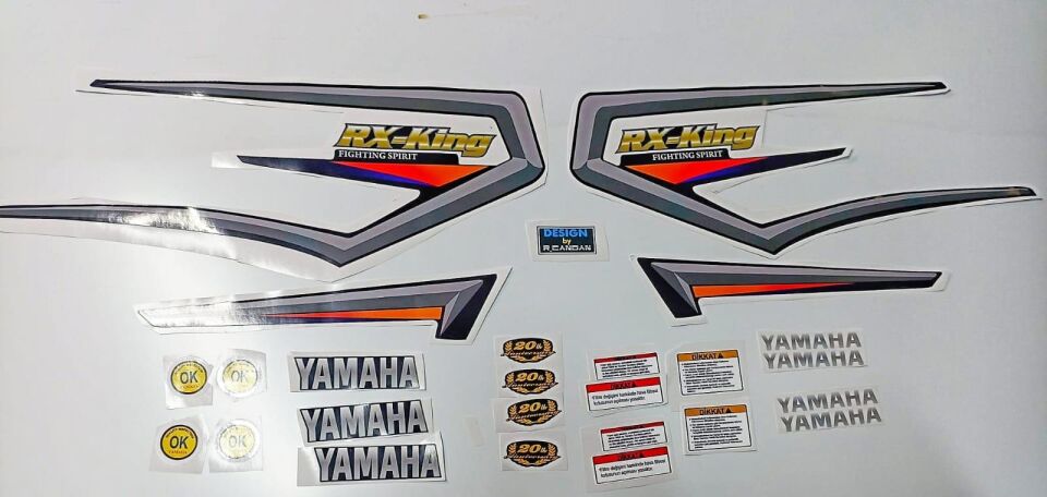 Yamaha Rx King 135 Yeni Kasa Yeşil Renk Sticker Seti