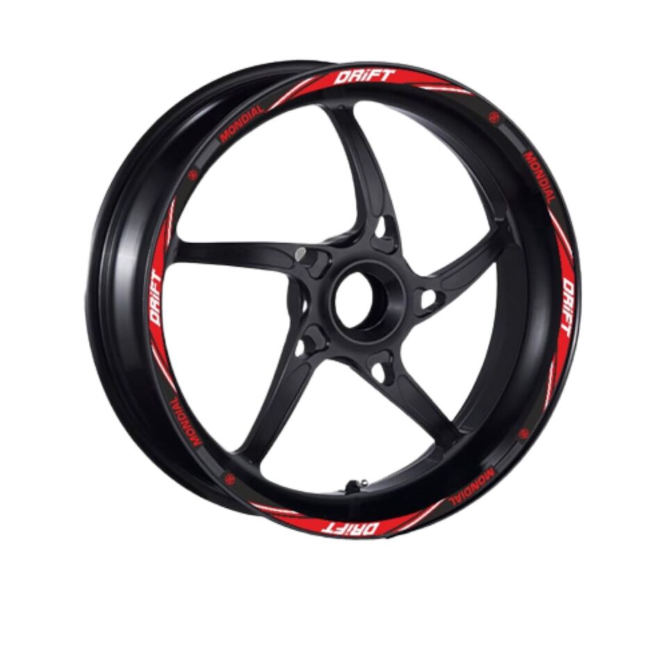 Mondial Drift L Uyumlu Kırmızı 1 Set Jant Şeridi