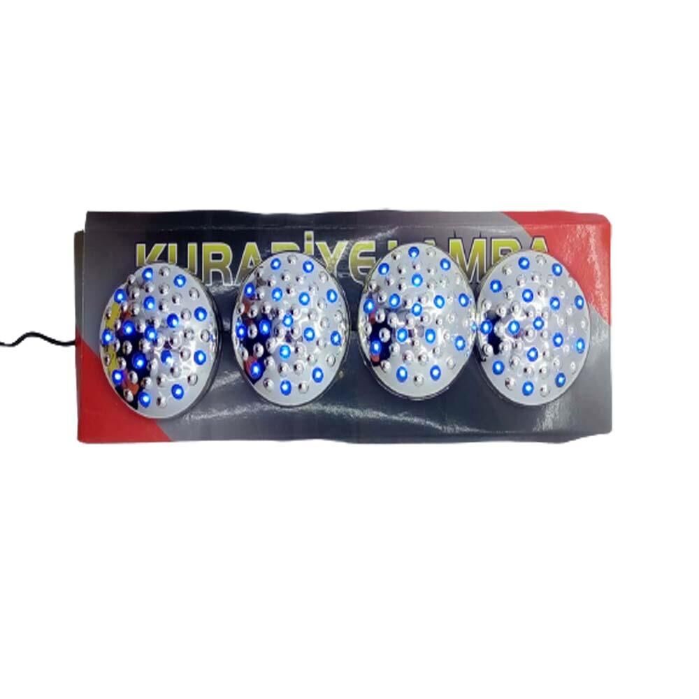 Yapışkan Kurabiye Ledli Lamba 4 Lü Mavi 001