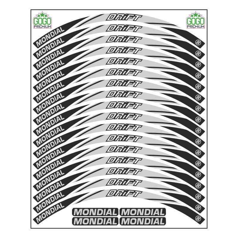 Mondial Drift L Uyumlu Beyaz 1 Set Jant Şeridi