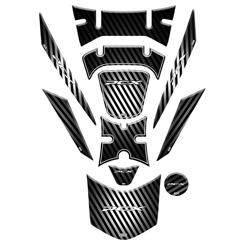 Honda Pcx 2018 - 2020 Uyumlu Tank Pad Set 007