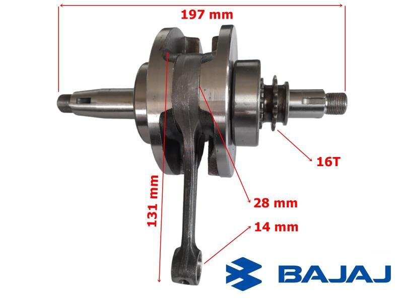 Bajaj Discover 125 St Krank Komple Je531008 Orj