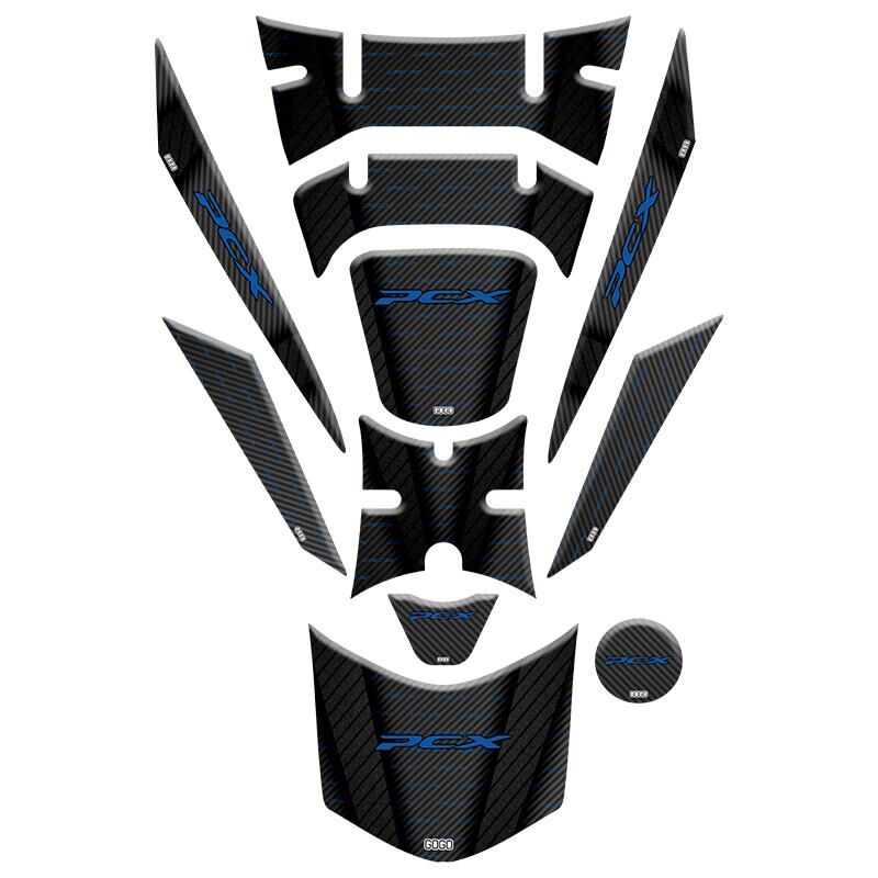 Honda Pcx 2018 - 2020 Uyumlu Tank Pad Set 008