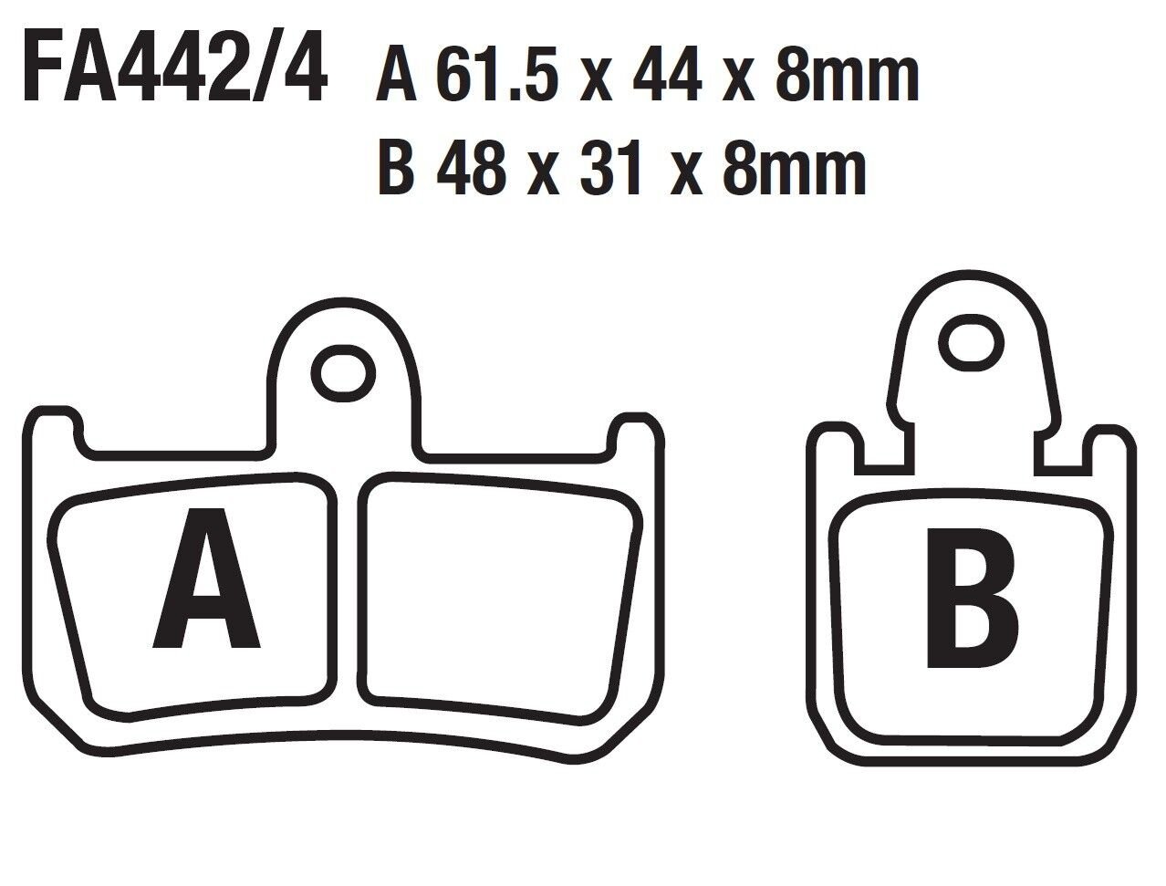 Yamaha Ön Fren Disk Balatası Fa442 Yzf R1 Uyumlu (2007-2014)Mt-01(