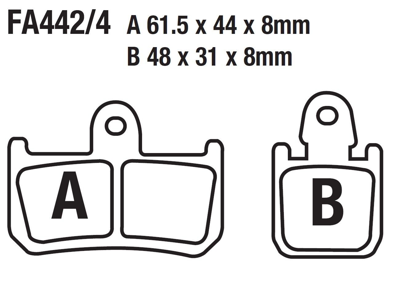 Yamaha Ön Fren Disk Balatası Fa442 Yzf R1 Uyumlu (2007-2014)Mt-01(