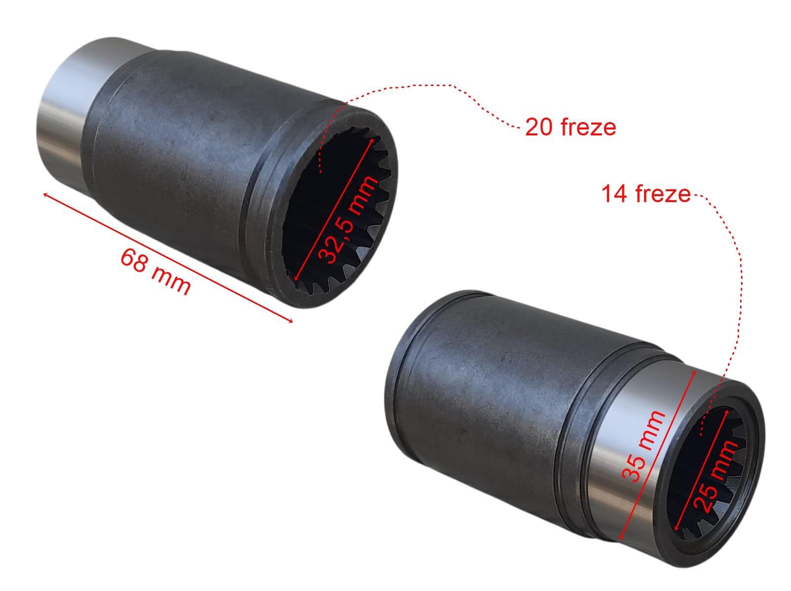 Atv Cf 550 Şaft Kayıcı Kovan İç 14-20 Freze 68 Mm Öm