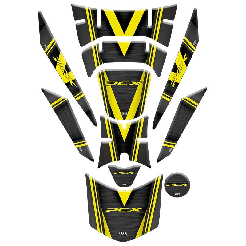 Honda Pcx 2018 - 2020 Uyumlu Tank Pad Set 012