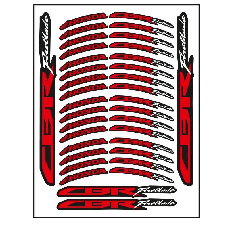 Kırmızı Baskı Cbr Uyumlu Jant Şeridi