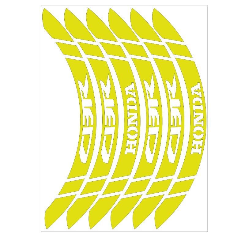 Florasan Sarı Geniş Honda Cbr Uyumlu 1 Set Jant Şeridi