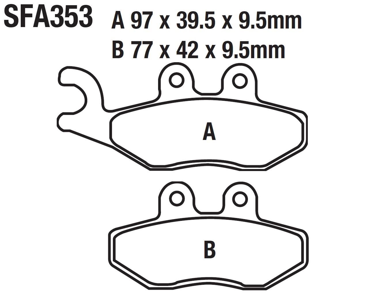 Ön Fren Disk Balatası Sfa353 Vespa Gts150 Primavera 125-150, Piaggio Fly Liberty