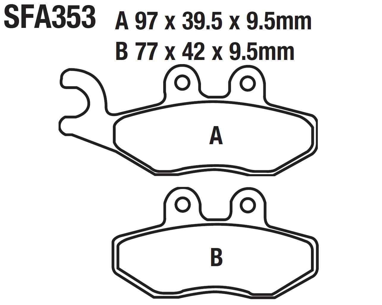 Ön Fren Disk Balatası Sfa353 Vespa Gts150 Primavera 125-150, Piaggio Fly Liberty