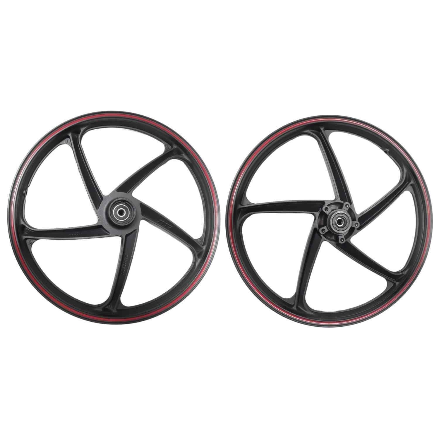 Mondial Cub Ön Jant Çelik Siyah-Kırmızı 140-17