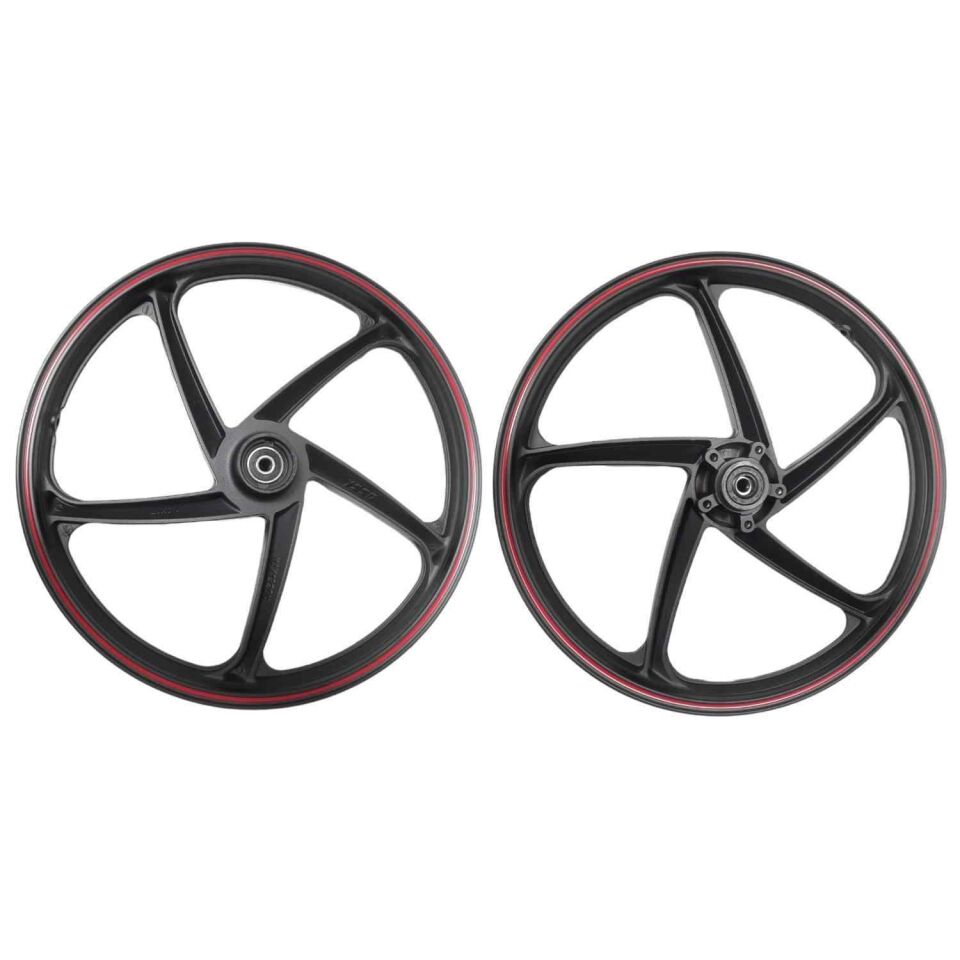 Mondial Cub Ön Jant Çelik Siyah-Kırmızı 140-17