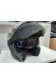 Jk-20  Jk 902 Mat Siyah Çene Pedli Güneş Vizörlü Çeneden Açılır Kask [Mat Black]