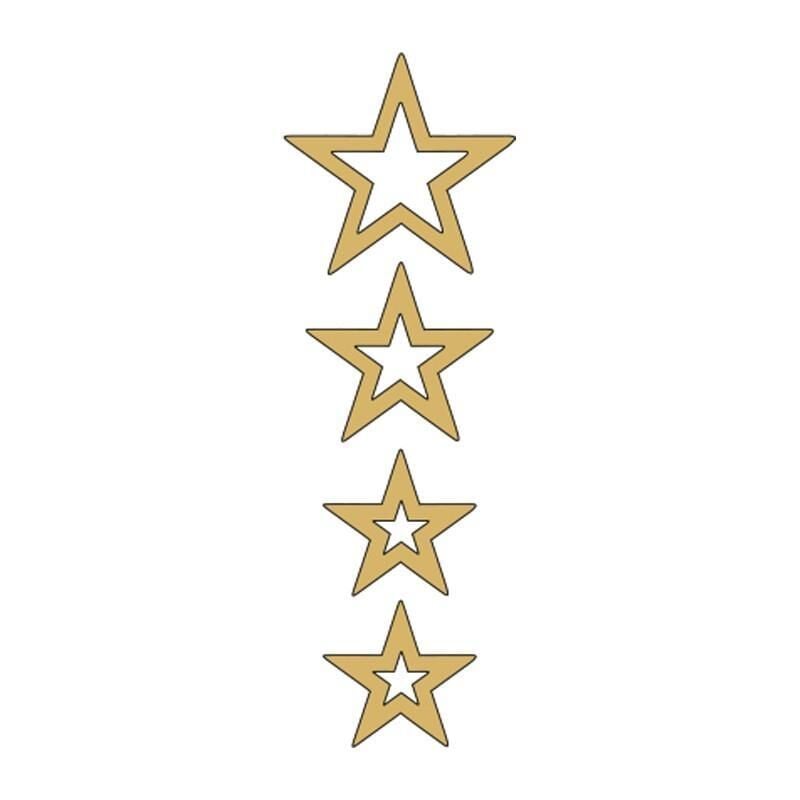 Cg Gold Yıldızlı Çamurluk Üst Sticker