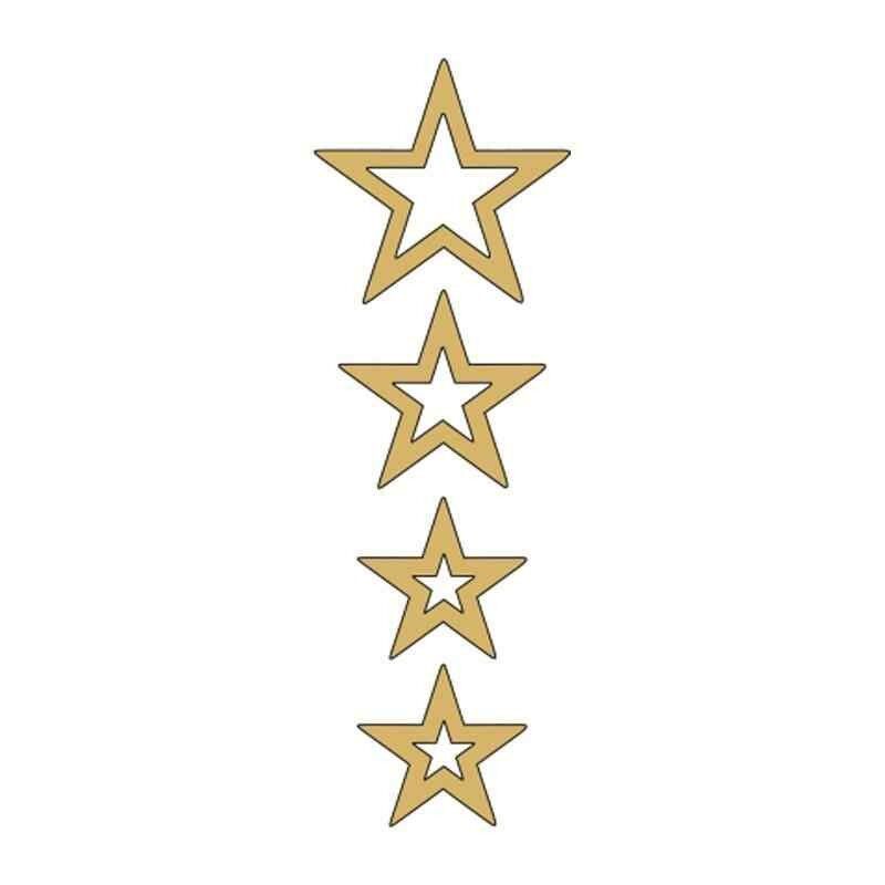 Cg Gold Yıldızlı Çamurluk Üst Sticker