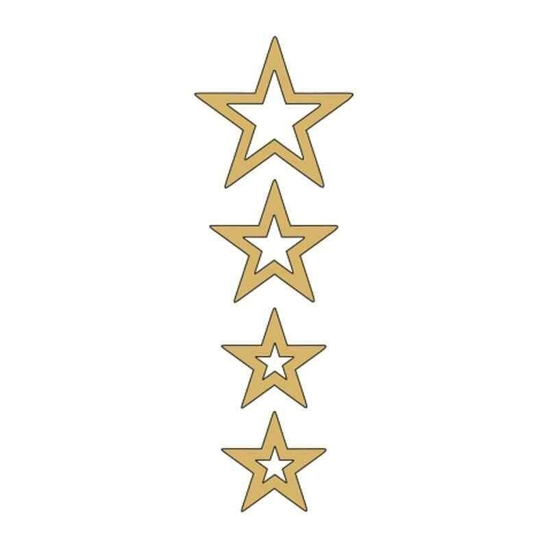 Cg Gold Yıldızlı Çamurluk Üst Sticker