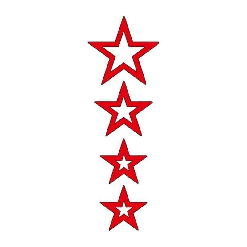 Cg Kırmızı Yıldızlı Çamurluk Üst Sticker