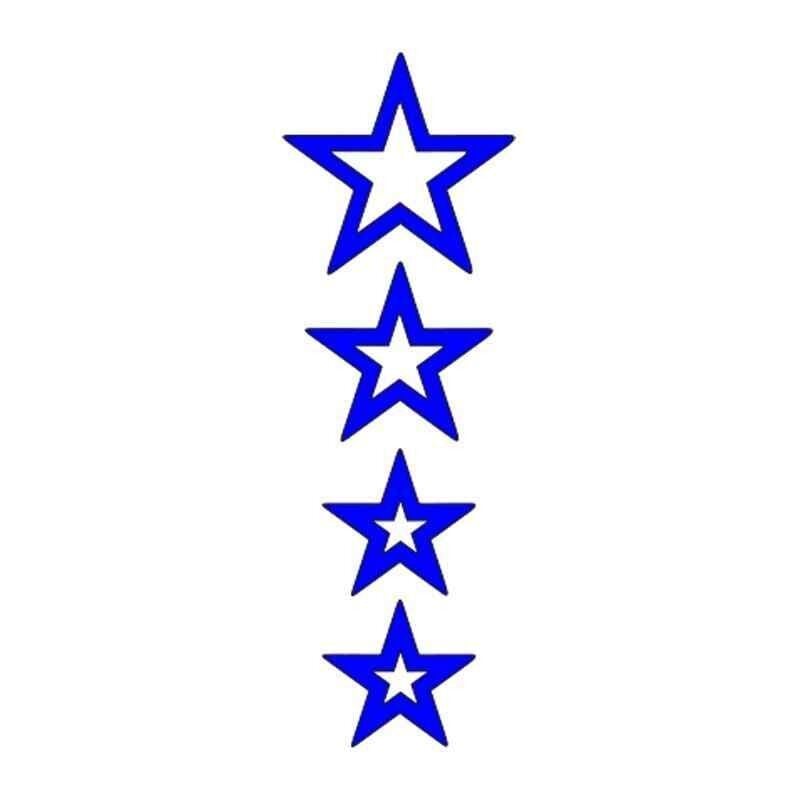 Cg Mavi Yıldızlı Çamurluk Üst Sticker