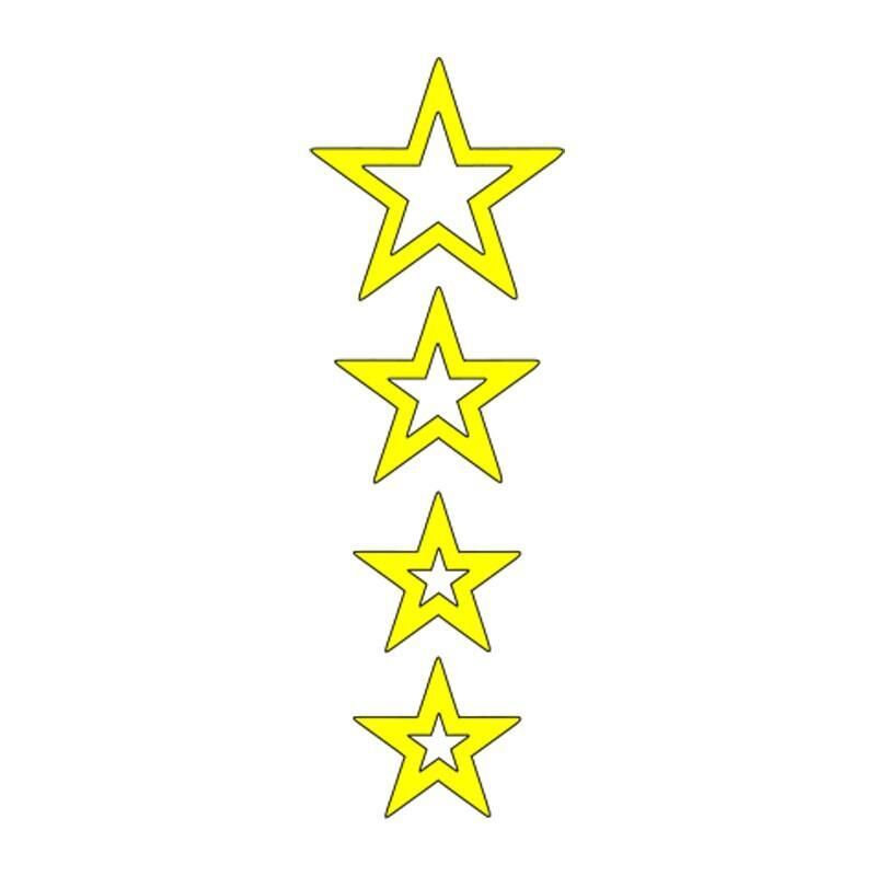 Cg Sarı Yıldızlı Çamurluk Üst Sticker