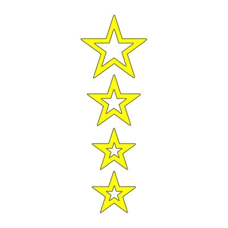 Cg Sarı Yıldızlı Çamurluk Üst Sticker