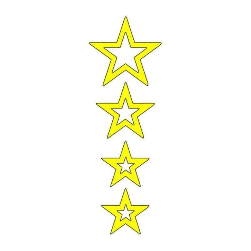 Cg Sarı Yıldızlı Çamurluk Üst Sticker