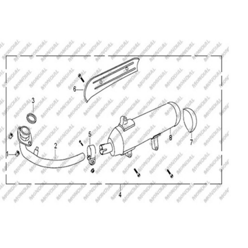 Scooter 250 Buffalo Egzoz Dekor Kapağı Orj