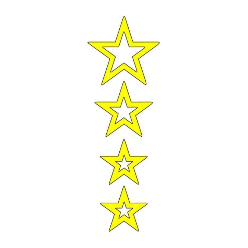 Cg F.Sarı Yıldızlı Çamurluk Üst Sticker