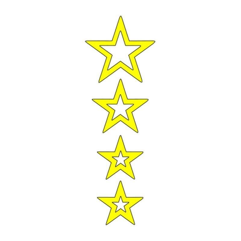 Cg F.Sarı Yıldızlı Çamurluk Üst Sticker